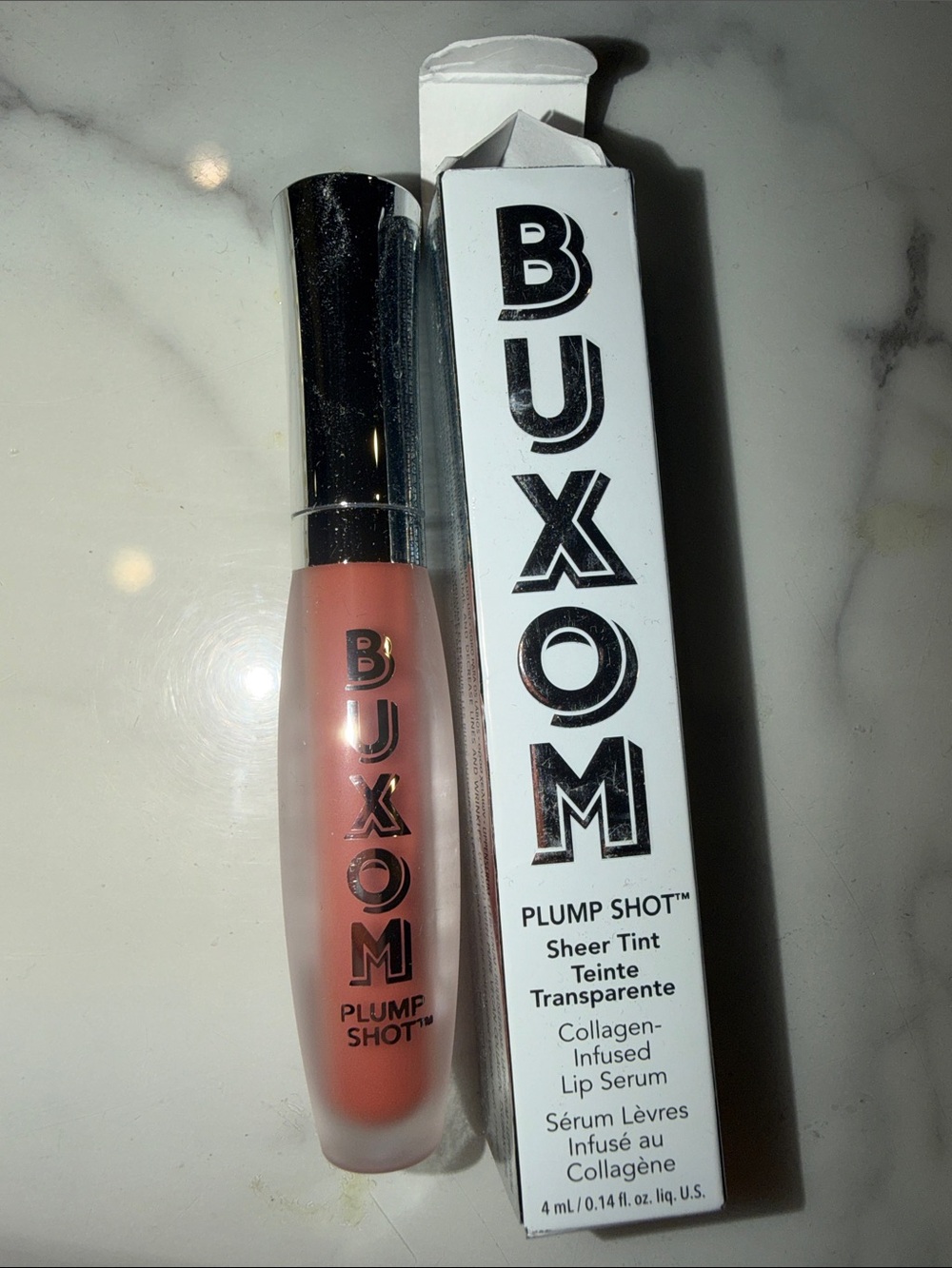 Buxom Plump Shot Sheer Tint Lip Serum - Peachy Pink